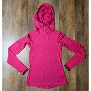 Nike Pro DriFit Women's Pink Magenta Hooded Long sleeve Run Top Size Small